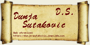 Dunja Šutaković vizit kartica